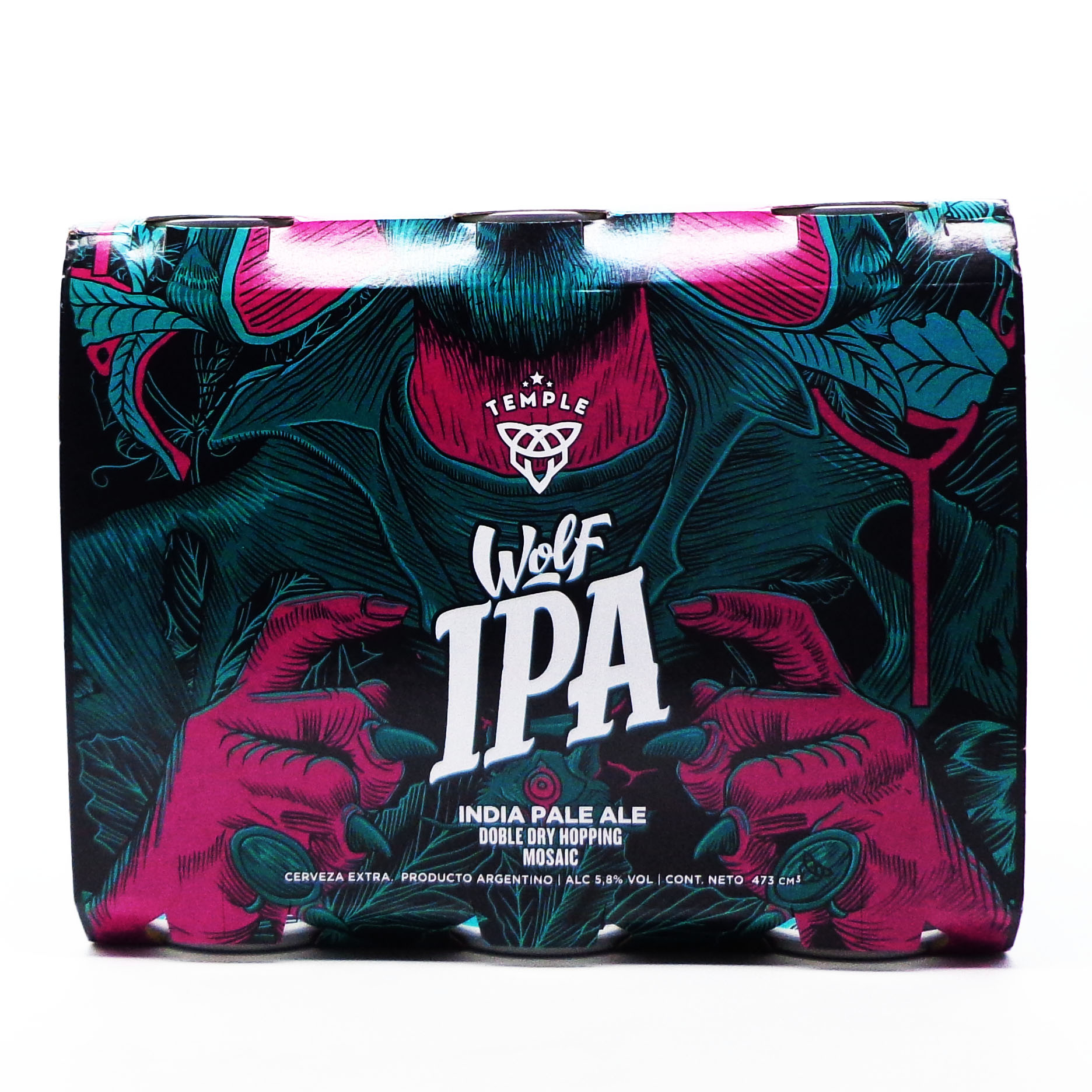 CERVEZA TEMPLE WOLF IPA 6u